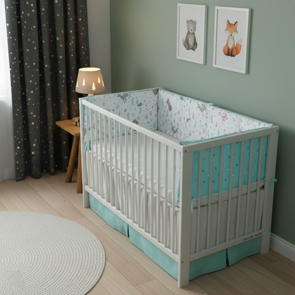 Décor avec un tour de lit Forêt bleu