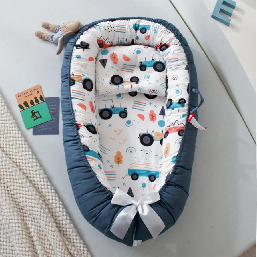 Berceau Bébé - NidPortableBébé™ - Voiture Bleue - Bien - être Bébé