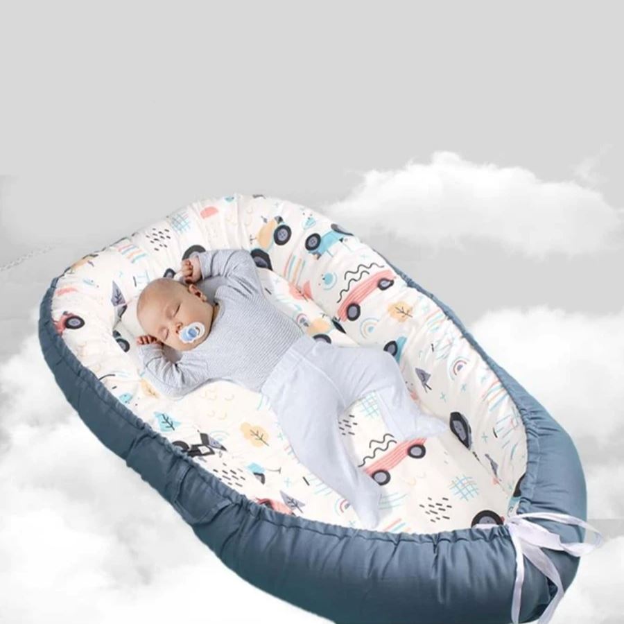 Berceau Bébé - NidPortableBébé™ - Voiture Bleue - Bien - être Bébé