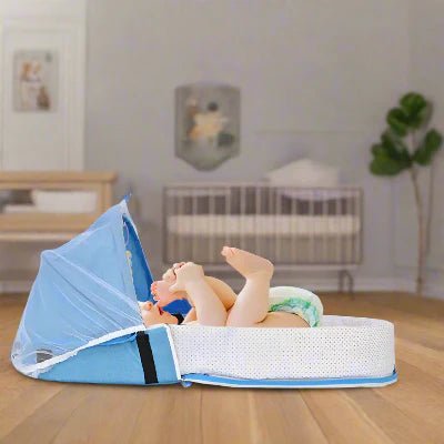 Berceau de Voyage - BabyNest™ - Bleu - Bien - être Bébé