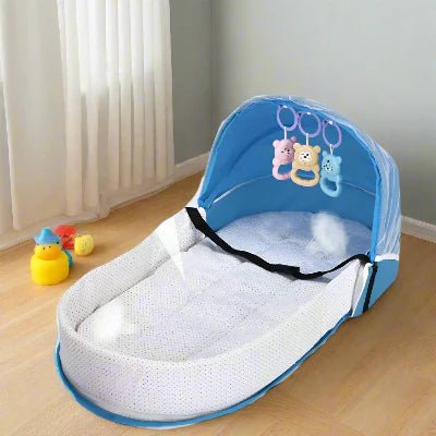 Berceau de Voyage - BabyNest™ - Bleu - Bien - être Bébé