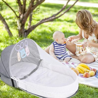 Berceau de Voyage - BabyNest™ - Gris - Bien - être Bébé