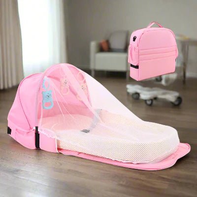 Berceau de Voyage - BabyNest™ - Rose - Bien - être Bébé