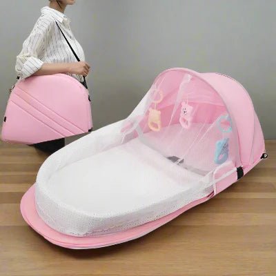 Berceau de Voyage - BabyNest™ - Rose - Bien - être Bébé