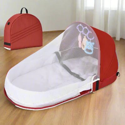 Berceau de Voyage - BabyNest™ - Rouge - Bien - être Bébé