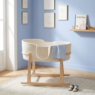 Décor avec notre couffin design bohème idéal pour liste de naissance