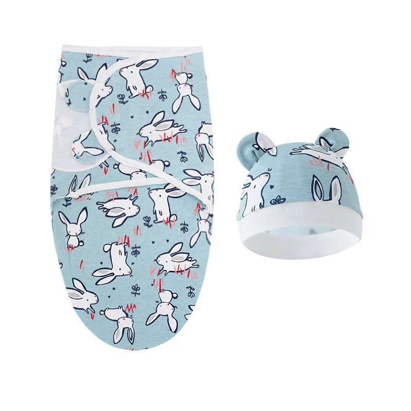 La couverture emmaillotage lapin bleue