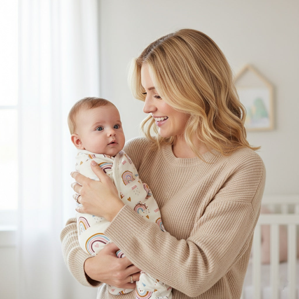 Maman et bébé Emmaillotage Couverture Arc-en-ciel