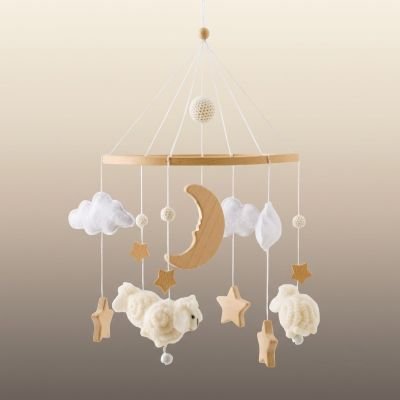 Mobile bébé pour apaiser et occuper bébé beige