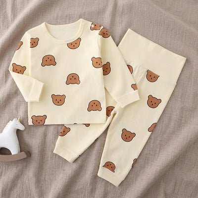 Pyjama bebe creme - Ensemble coton à manches longues