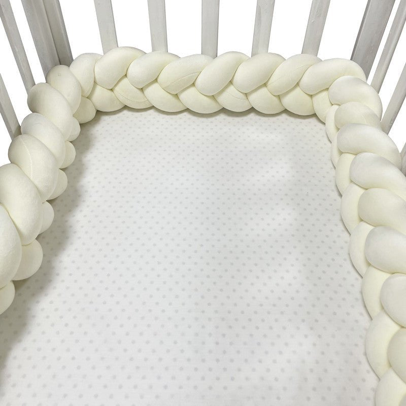 Tresse de lit bébé blanc cassé 3 brins