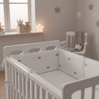 Gros plan sur un Tour de lit Royal Cocoon™ blanc