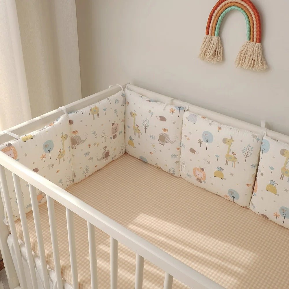 TOUR DE LIT POUR BEBE ANIMAUX BEIGE