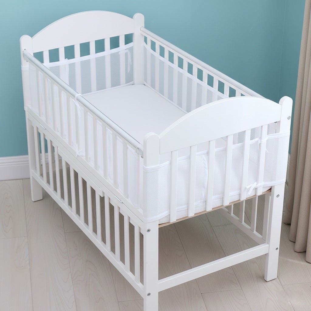 Tour de lit respirant blanc