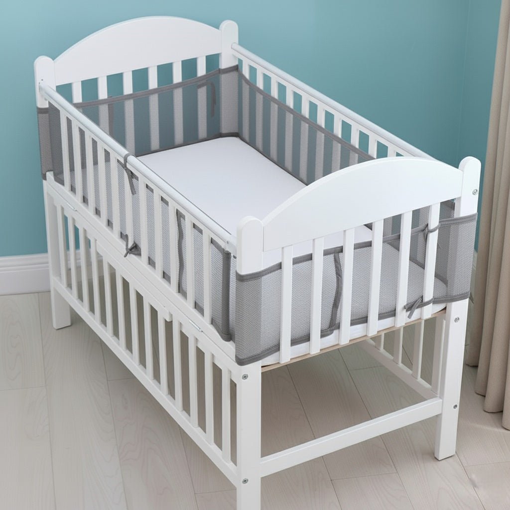 Tour de lit respirant gris