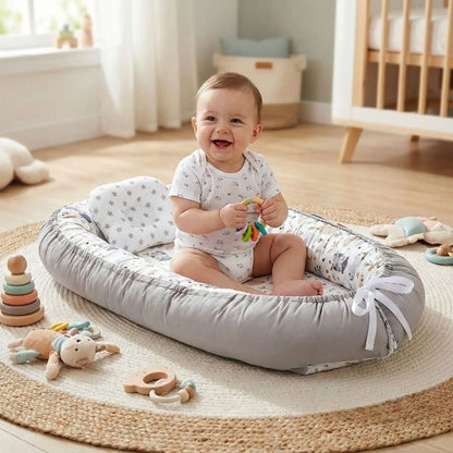 BEBE ASSIS SUR NOTRE BEBE REDUCTEUR DE LIT CUTEOWL™