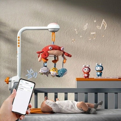 Bébé détendu avec notre mobile musical bébé Crabi Dodo