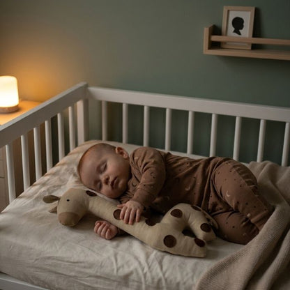 Bébé endormie avec notre doudou CuteGiraffe™