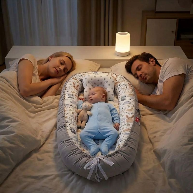 BEBE ENDORMI EN CODODO SUR NOTRE BEBE REDUCTEUR DE LIT CUTEOWL™