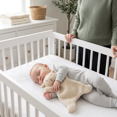 BEBE ENDORMI SEREINEMENT TENANT NOTRE DOUDOU BEBE SHEEPA