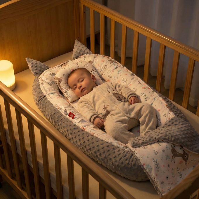 BEBE ENDORMI SUR NOTRE REDUCTEUR CODODO FORET DANS SON BERCEAU