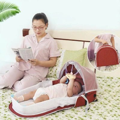 Berceau de Voyage - BabyNest™ - Rouge - Bien - être Bébé