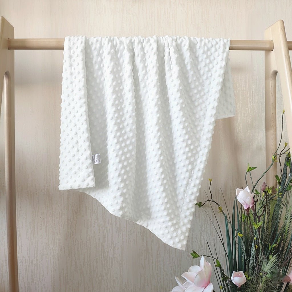 Couverture bébé Bulles douces blanche