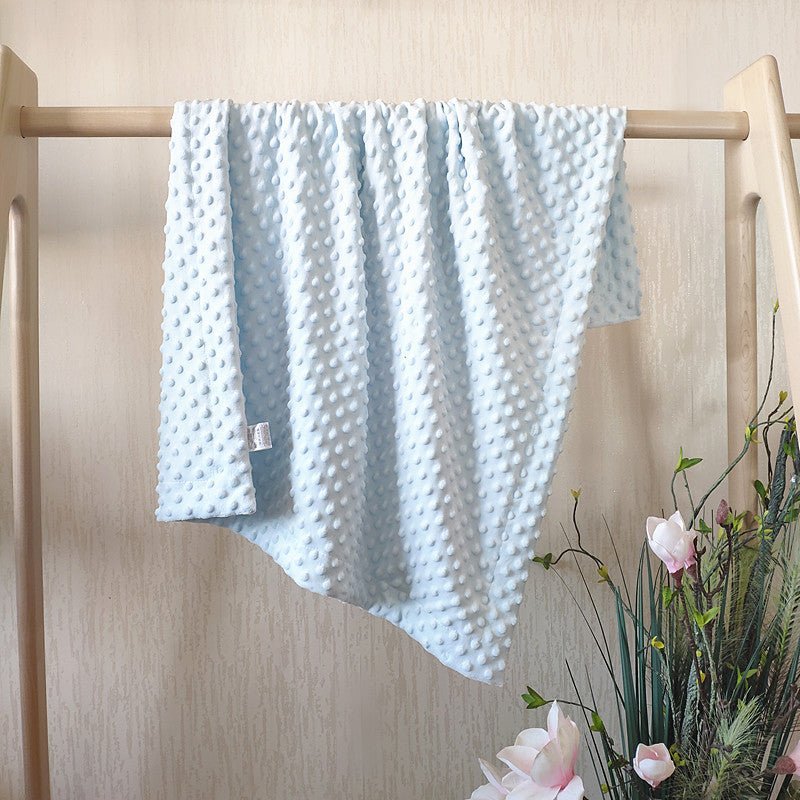 Couverture bébé Bulles douces bleue