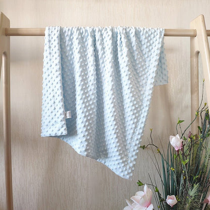 Couverture bébé Bulles douces bleue