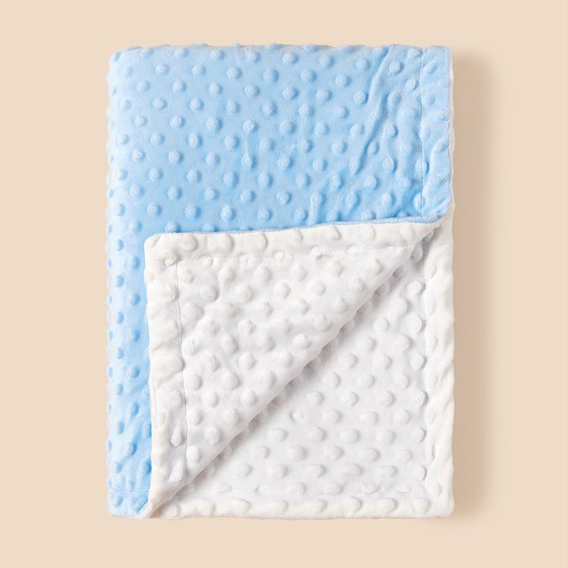 Couverture bébé FullMinky bleu blanc