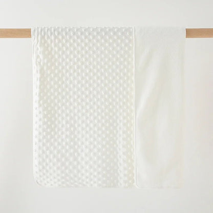 Couverture bébé RectoBulles blanche étalée