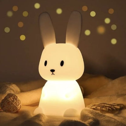 Éclairage jaune de notre veilleuse lapin Bunny