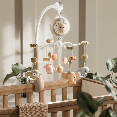 Le mobile musical bébé beige