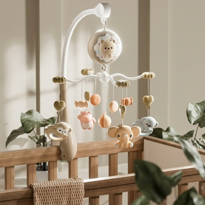 Le mobile musical bébé beige