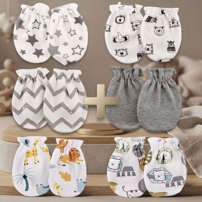 Moufles bébé anti griffe mixtes