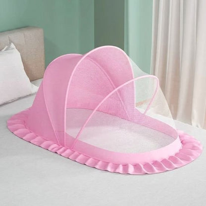 Moustiquaire lit bébé DreamyRefuge foncée rose