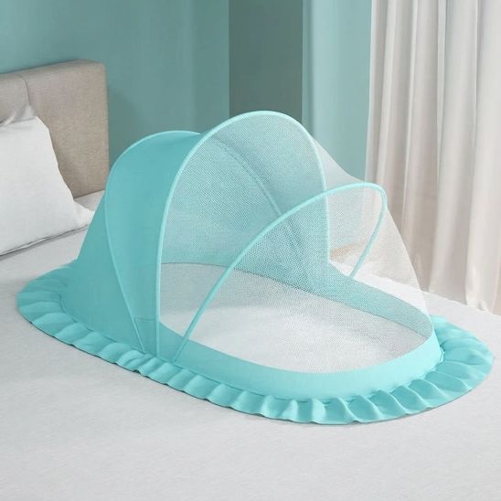 Moustiquaire lit bébé DreamyRefuge foncée verte