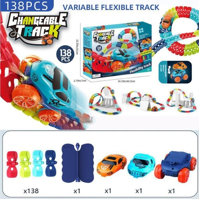 Modèle 138 pièces de notre circuit voiture enfant Changeable Track