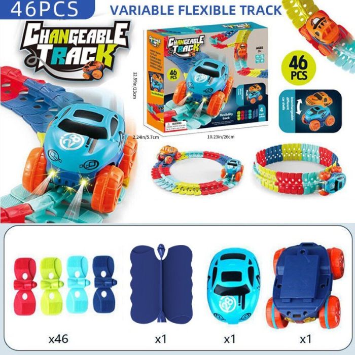 Modèle 46 pièces de notre circuit voiture enfant Changeable Track