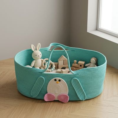 Notre Couffin bébé PinguNest™ contenant des jouets