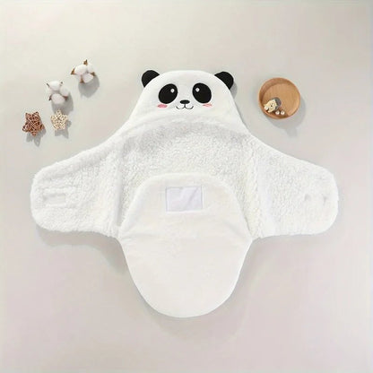 NOTRE COUVERTURE D EMMAILLOTAGE ANIMALSNUGGLE™ PANDA BLANCHE OUVERTE