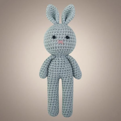 Notre Doudou lapin BunnyRattle™ bleu gris