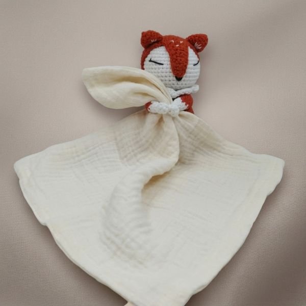 Notre doudou renard Foxan crème