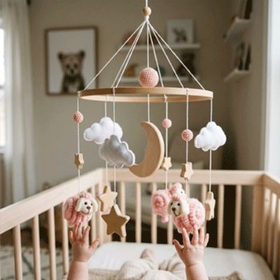 Notre mobile pour bébé Étoiles Mouton