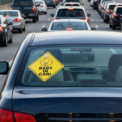 Notre panneau voiture "Baby in Car" sur une voiture