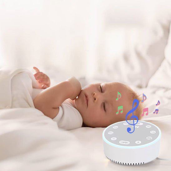 Notre veilleuse bruit blanc SleepingMachine berçant bébé