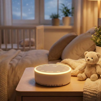 Notre veilleuse bruit blanc SleepingMachine dans la chambre de bébé