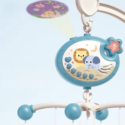Projection de notre mobile musical bébé | Projecteur, télécommande et hochets détachables