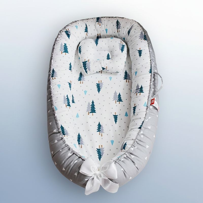 Réducteur de lit bébé Cocon Sapin gris