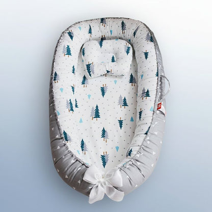 Réducteur de lit bébé Cocon Sapin gris